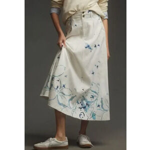 Anthropologie Pilcro Manel Villalonga Sailcloth Maxi Skirt 0 NEW